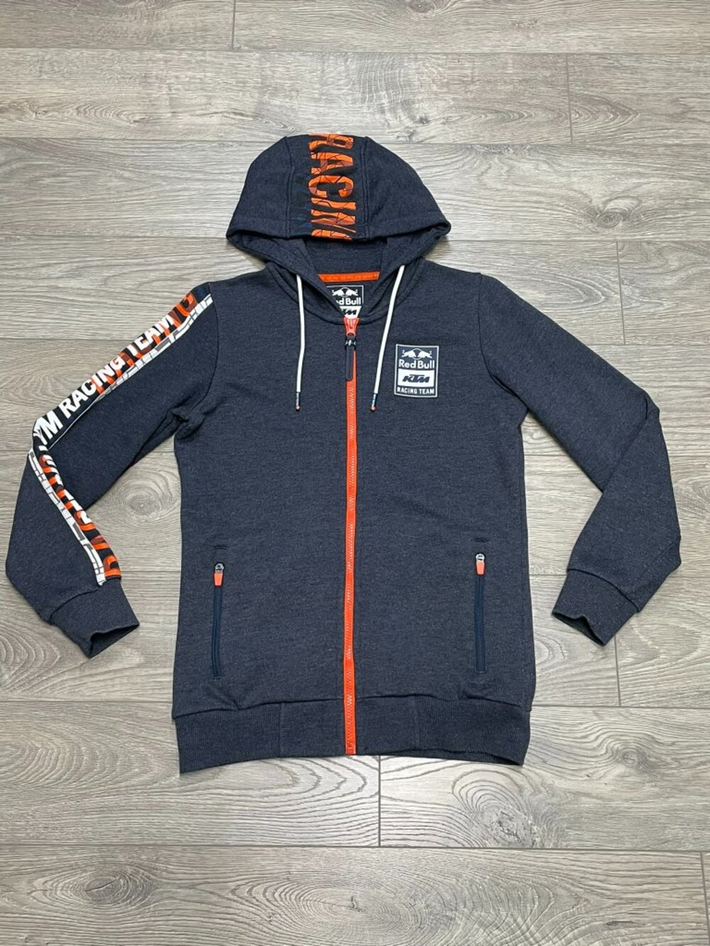 Red‎ Bull KTM Racing Team Zip Up Hoodie Navy Orange Moto Motocross Size XS